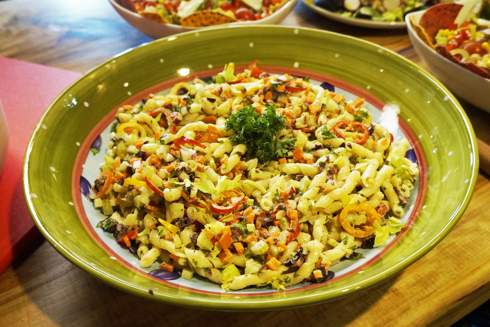 Busiate, Radish and Mini Pepper Salad - Jazzy Vegetarian - Vegan