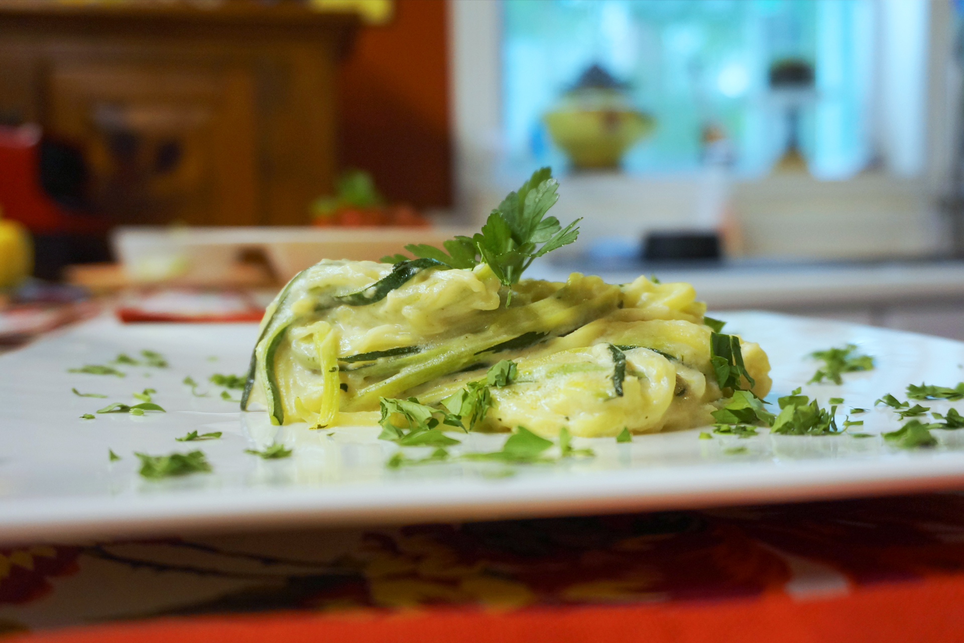 Zucchini Fettuccini Alfredo - Jazzy Vegetarian - Vegan and Delicious!