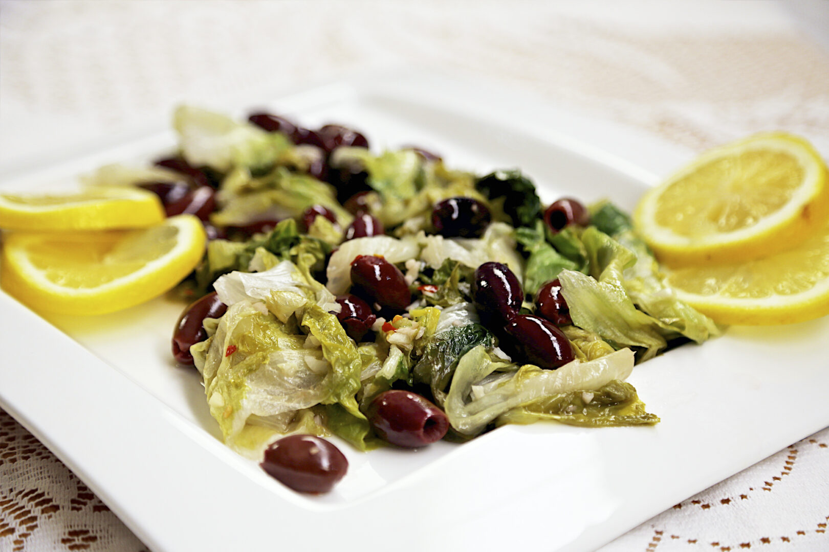 Escarole with Kalamata Olives Jazzy Vegetarian Vegan and Delicious!