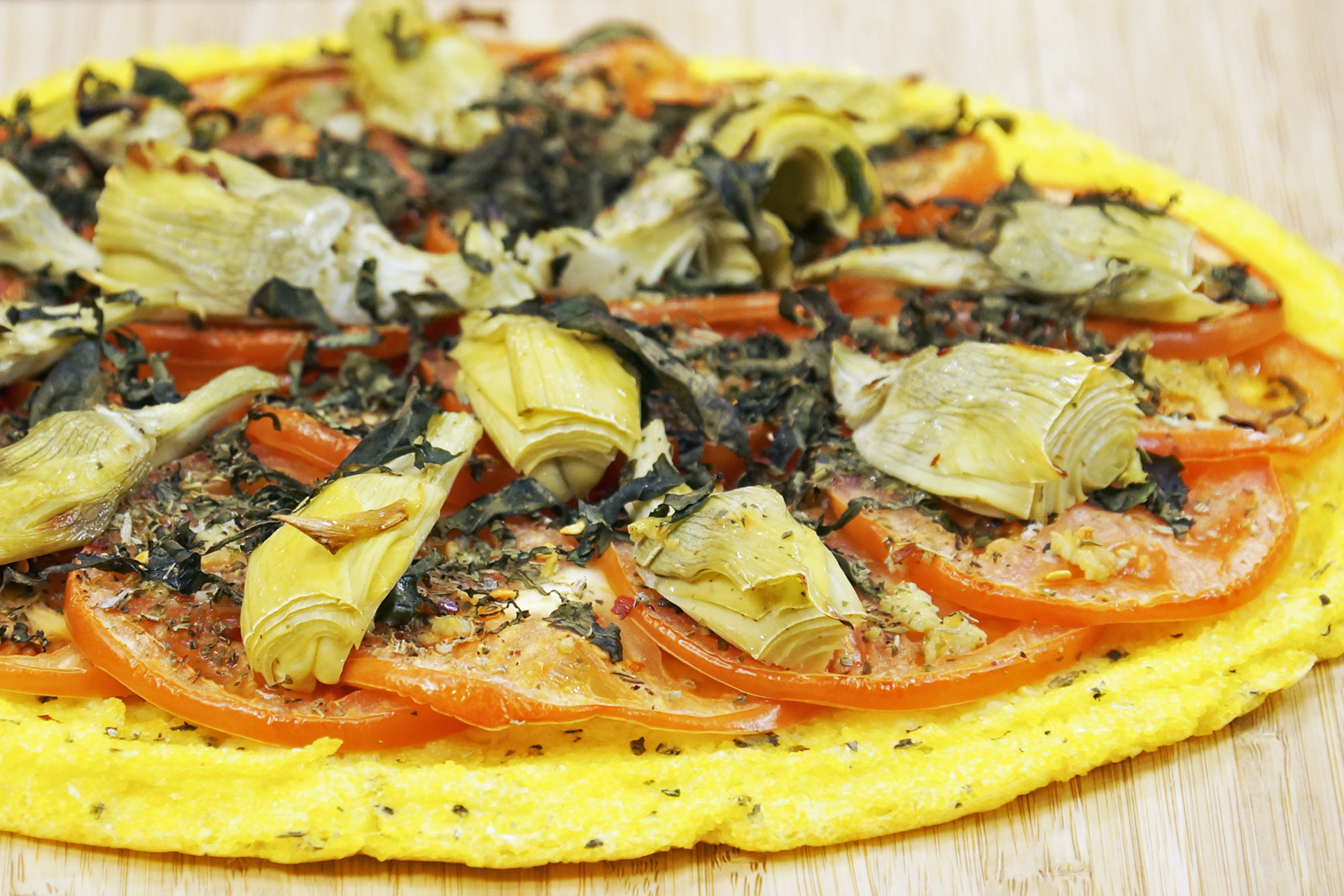 Polenta Pizza Jazzy Vegetarian Vegan and Delicious!