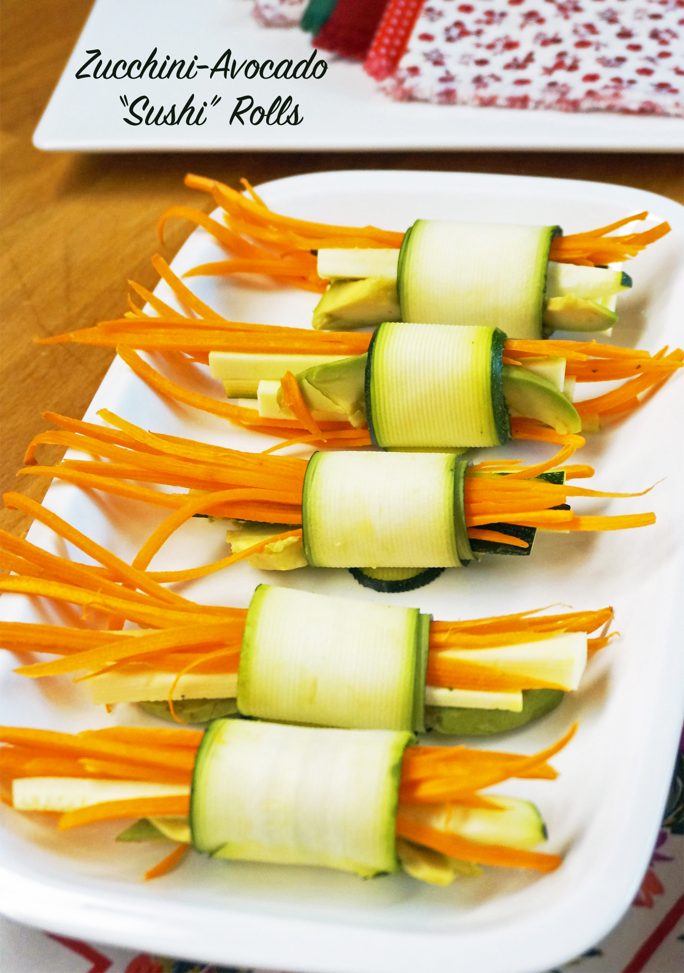Zucchini-Avocado Sushi Rolls - Jazzy Vegetarian - Vegan and Delicious!