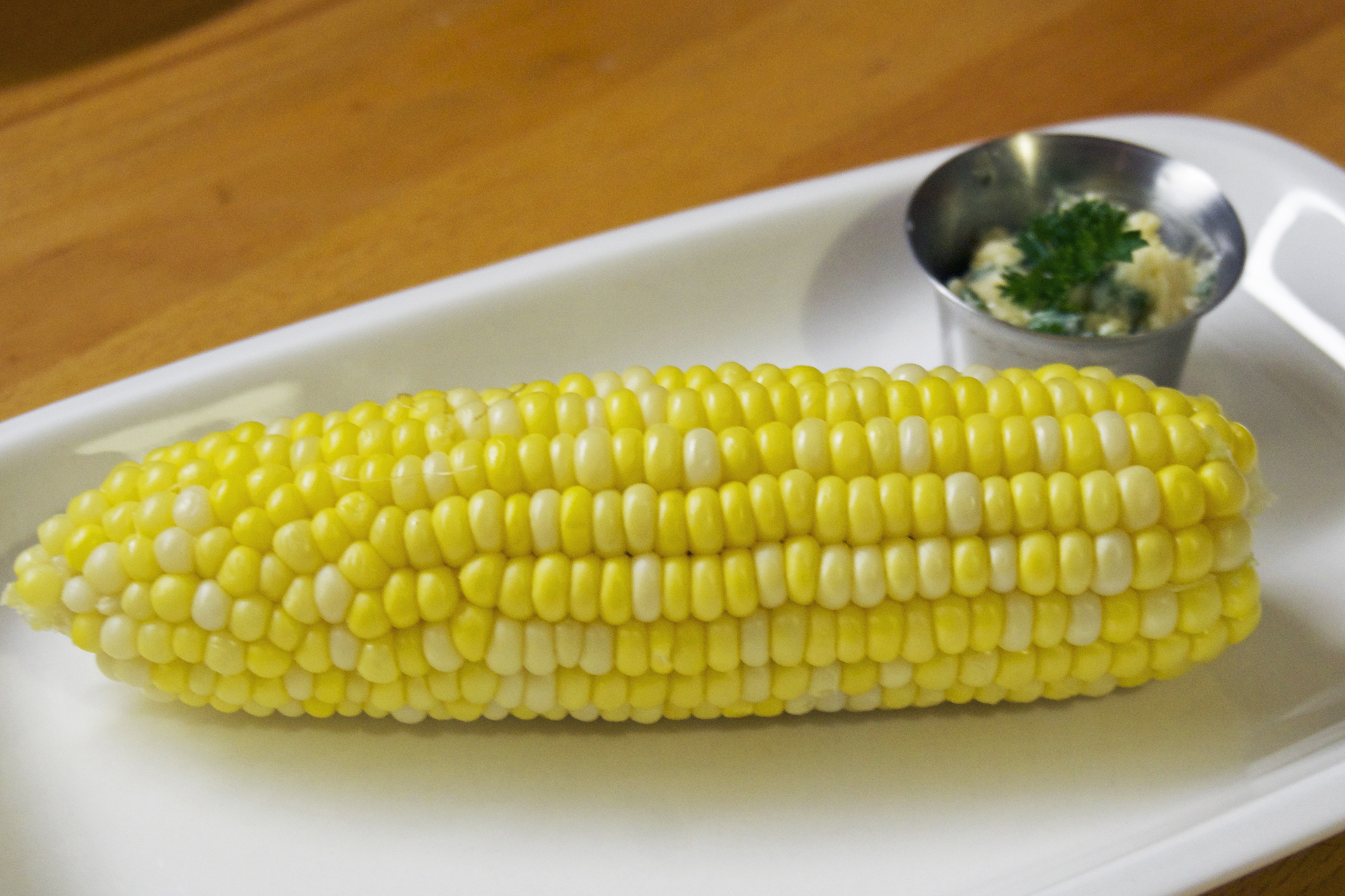 Corn on the Cob with BasilChive “Butter” Jazzy Vegetarian Vegan