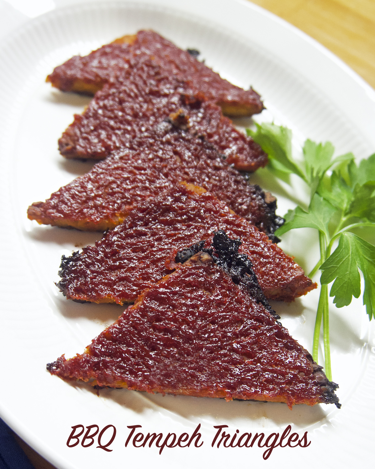BBQ Tempeh Triangles - Jazzy Vegetarian - Vegan and Delicious!