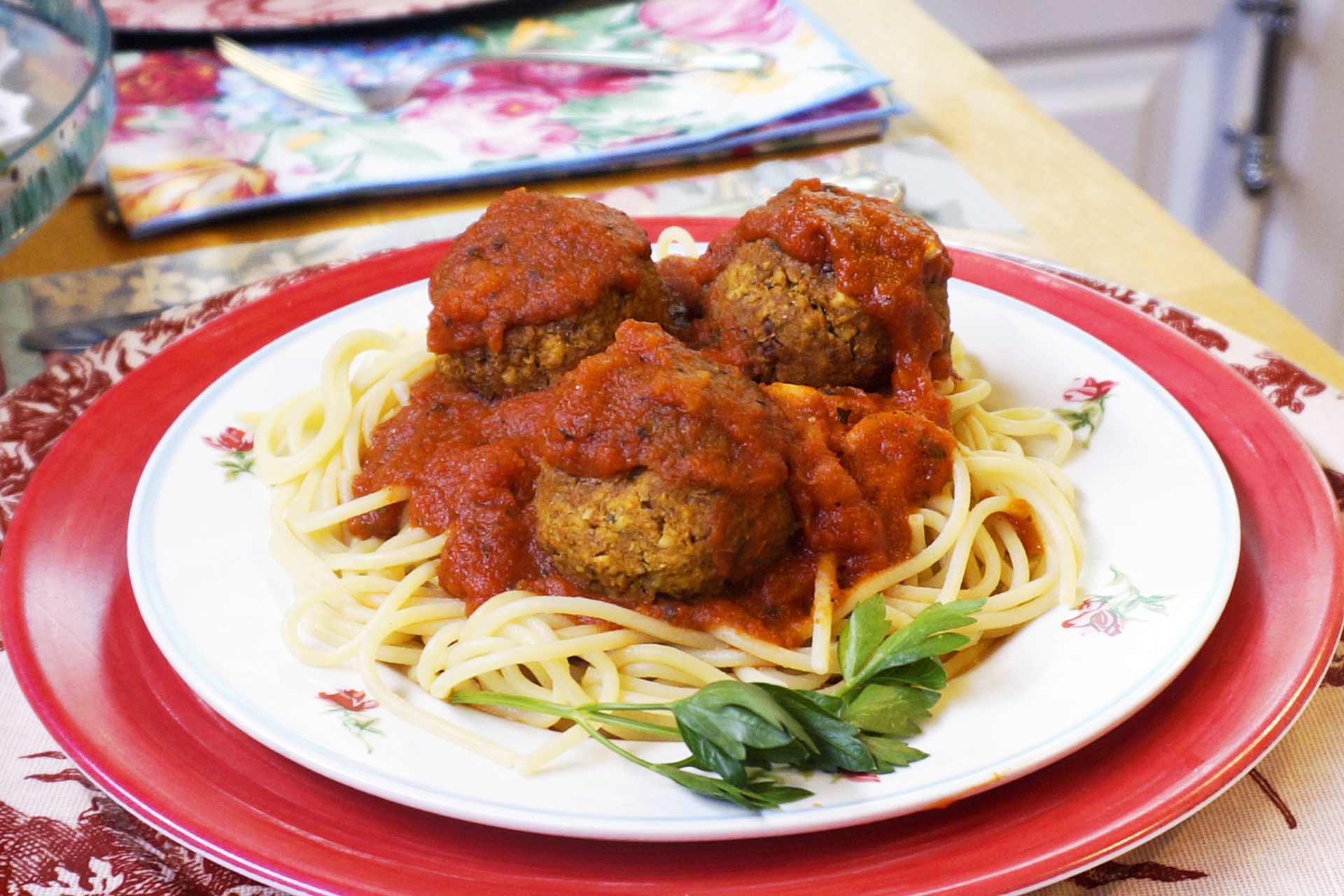 Spaghetti and Vegan “Meatballs” Jazzy Vegetarian Vegan and Delicious!