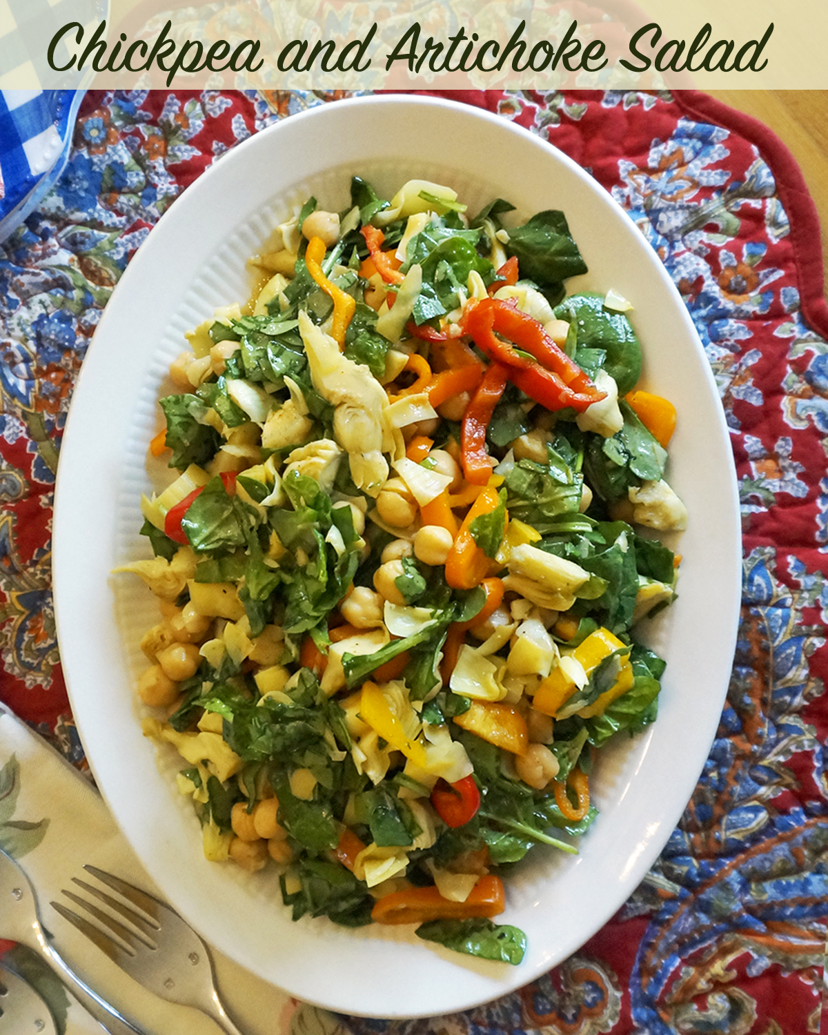Chickpea and Artichoke Salad Jazzy Vegetarian Vegan and Delicious!