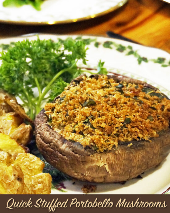 Quick Stuffed Portobello Mushrooms Jazzy Vegetarian Vegan and