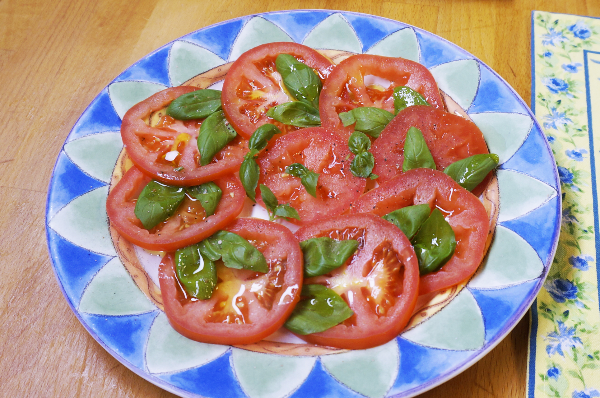 Tomato Salad with Basil Jazzy Vegetarian Vegan and Delicious