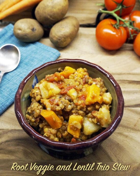 Root Veggie and Lentil Trio Stew - Jazzy Vegetarian - Vegan and Delicious!
